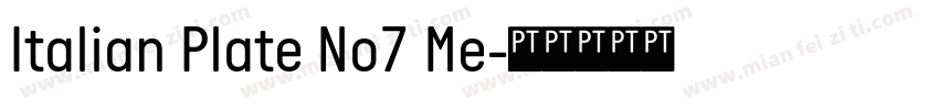 Italian Plate No7 Me字体转换